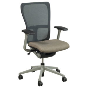 Haworth Zody Gray Mesh Back Used Task Chair, Tan Seat