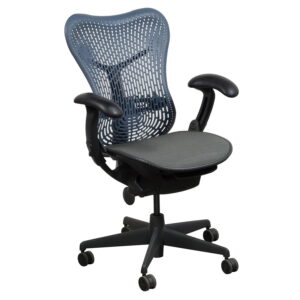 Herman Miller Mirra Used Mesh Seat, Blue Fog