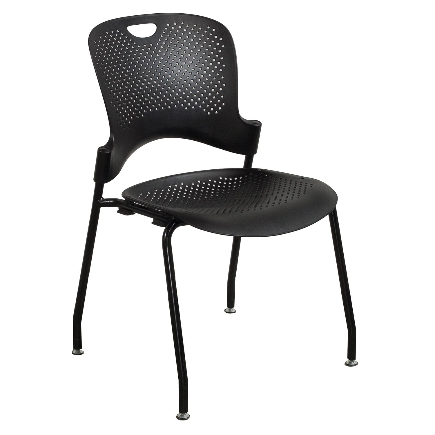 Herman Miller Caper Used Armless Stack Chair, Black