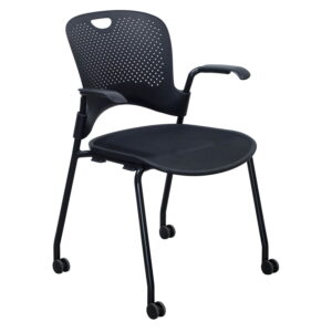 Herman Miller Caper Used Mobile Stack Chair, Black