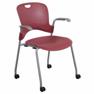 Herman Miller Caper Used Mobile Stack Chair, Red
