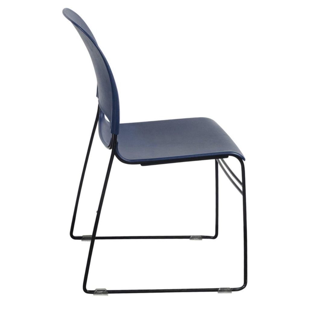 Herman Miller Limerick Used Plastic Stack Chair, Blue National Office