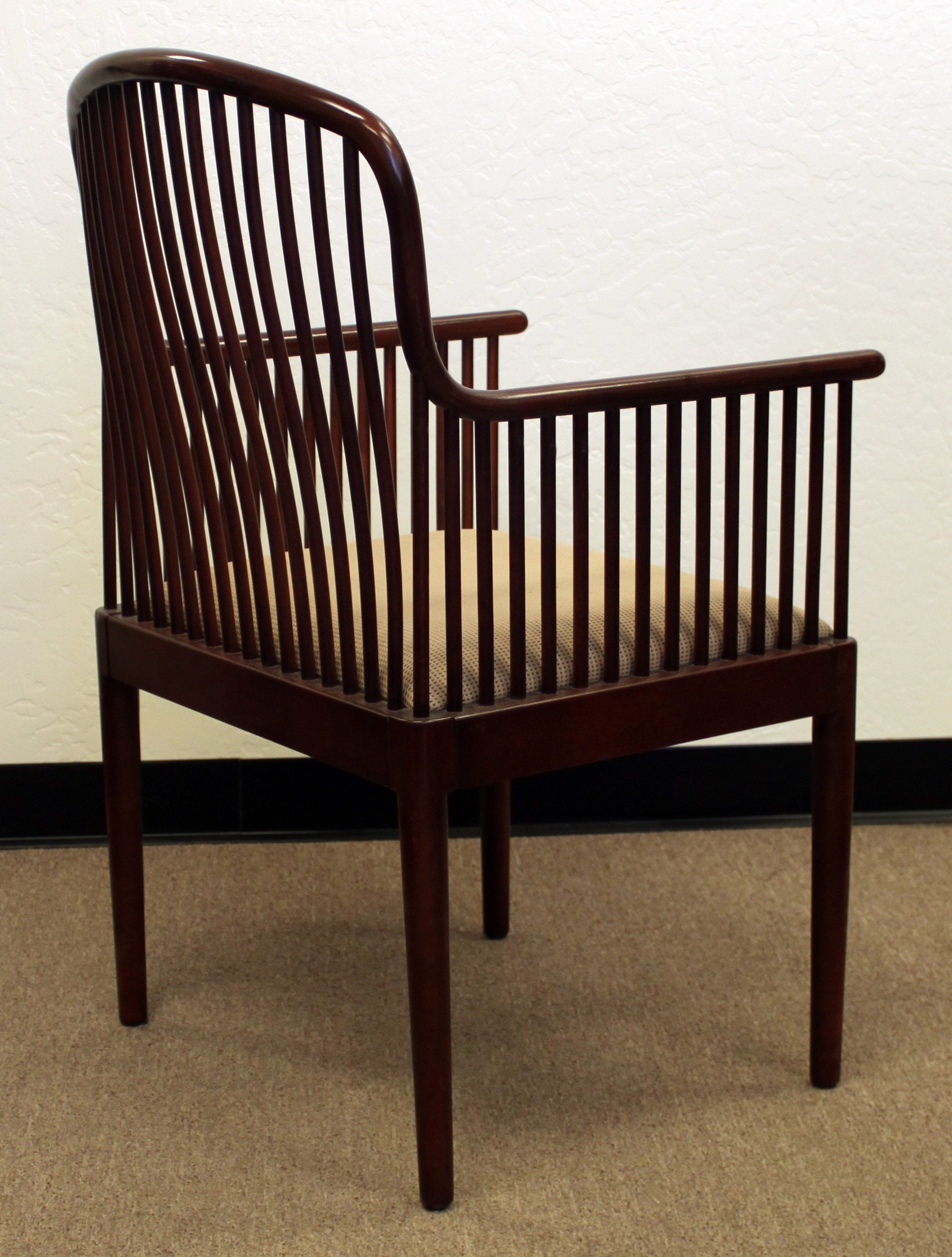 Knoll Exeter by Davis Allen Used Vintage Wood Side Chair, Stained Oak