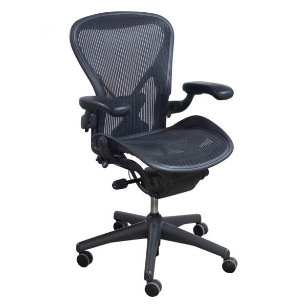 Herman Miller Aeron PostureFit Used Size B Task Chair, Carbon