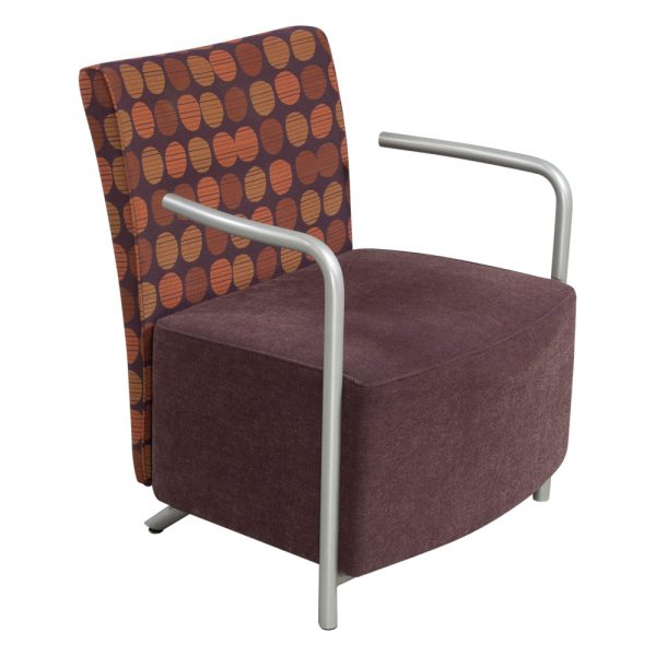 Herman Miller Celeste Used Mobile Reception Chair, Purple Pattern