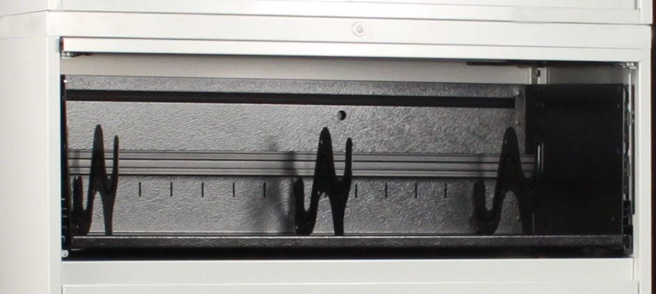 Steelcase 5 Drawer Putty Used Lateral File with Overfile Storage 36