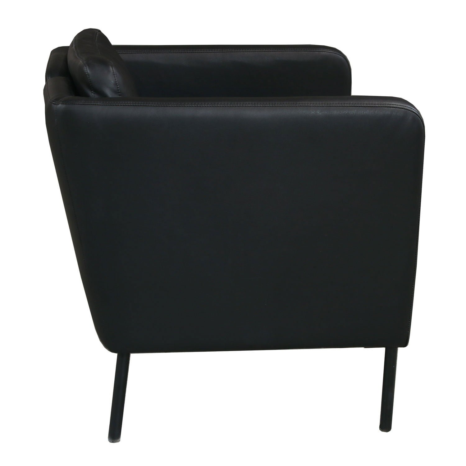Ikea Used Leather Reception Chair, Black National Office Interiors