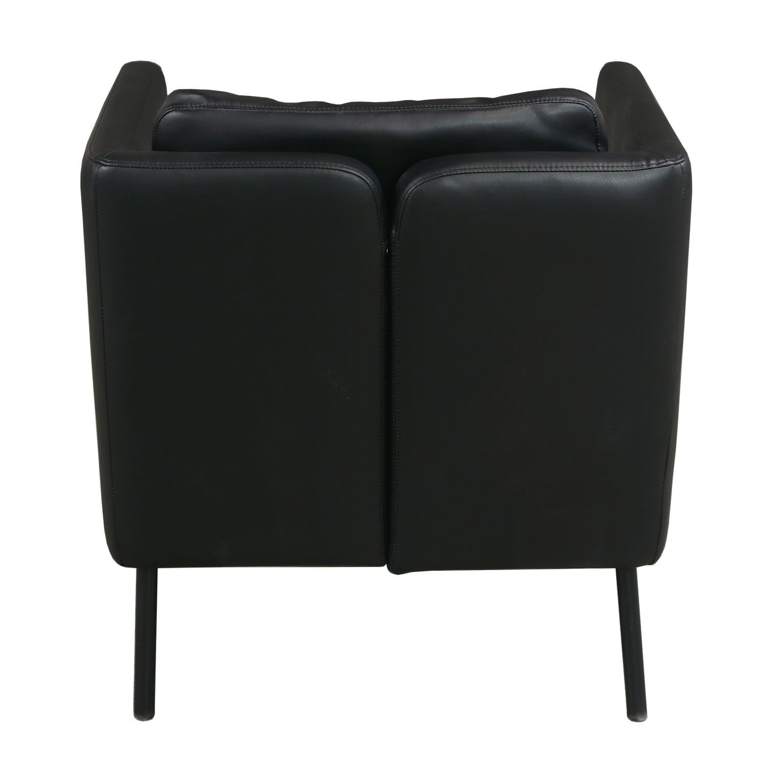 Ikea Used Leather Reception Chair, Black National Office Interiors