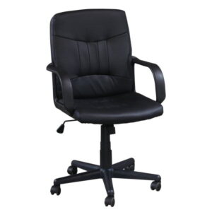 Inside Job Leather Conference Chair, Black