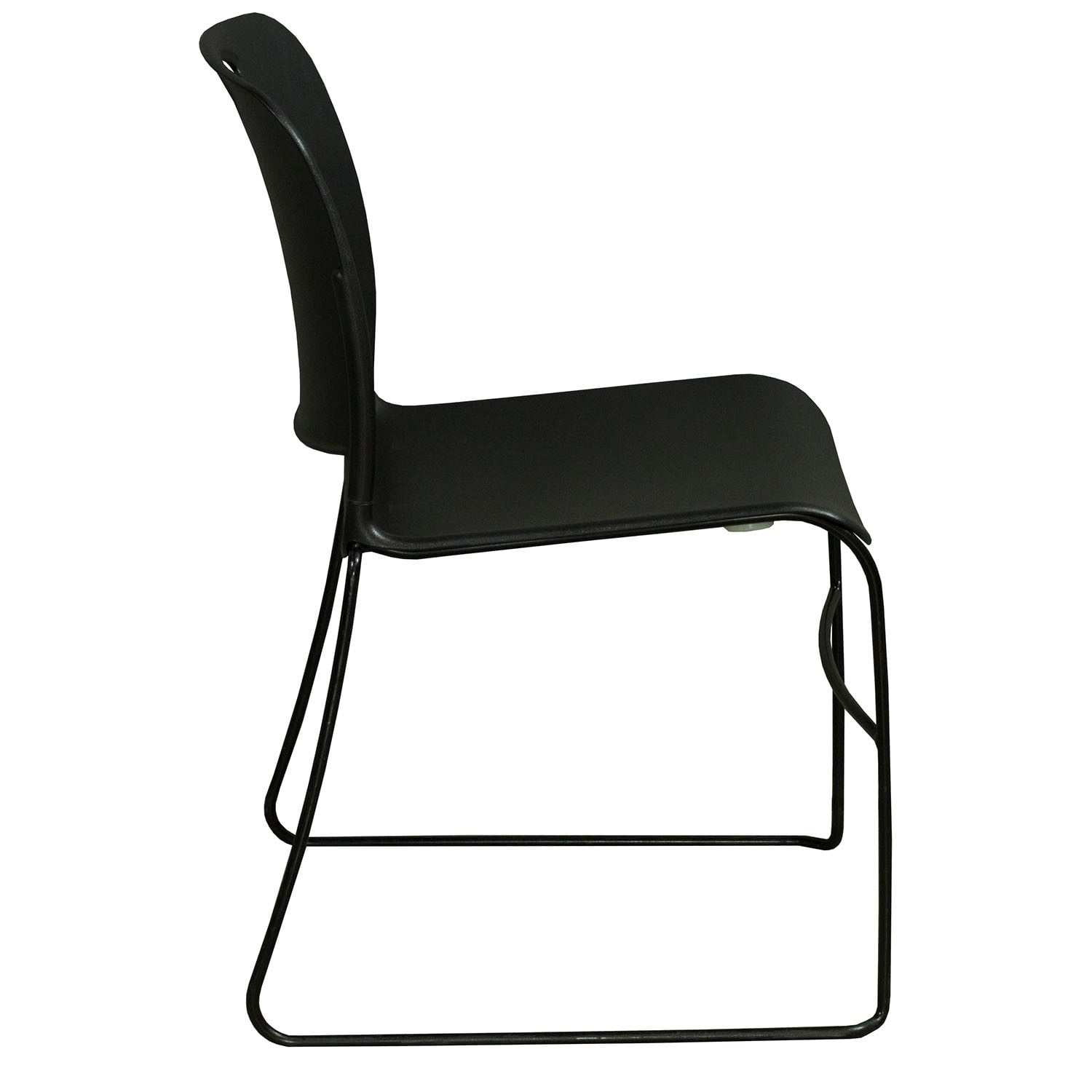 KI Maestro Plastic Used Stack Chair, Black National Office Interiors