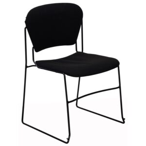 KI Perry Reupholstered Used Stack Chair, Black