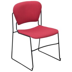 KI Reupholstered Perry Used Stack Chair, Red