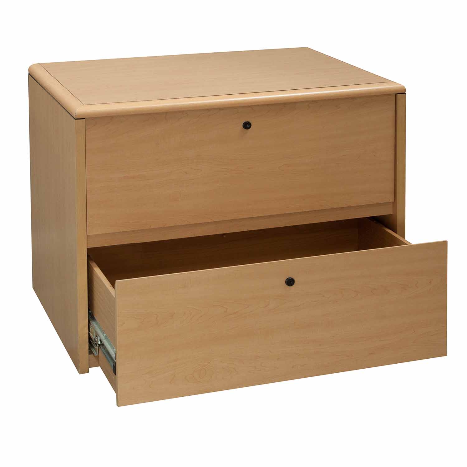 Kimball 36 Inch Used Laminate 2 Drawer Lateral File, Maple