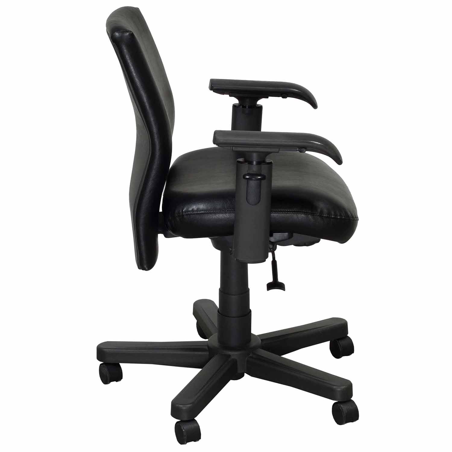 Knoll Bulldog Operational Leather Chair Task Chair, Black National