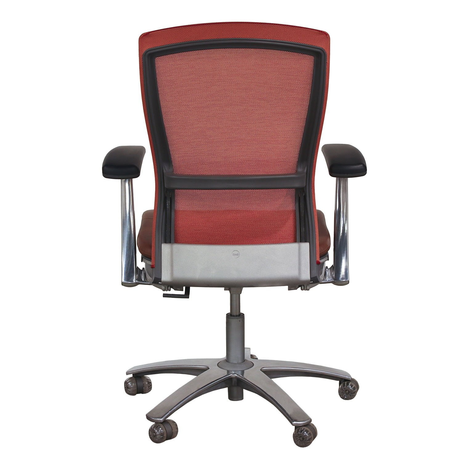 Knoll Life Used Leather and Mesh Back Conference Chair, Brown