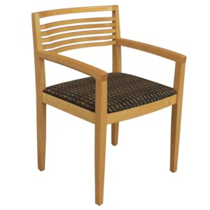 Knoll Ricchio Used Wood Side Chair, Multicolored Pattern