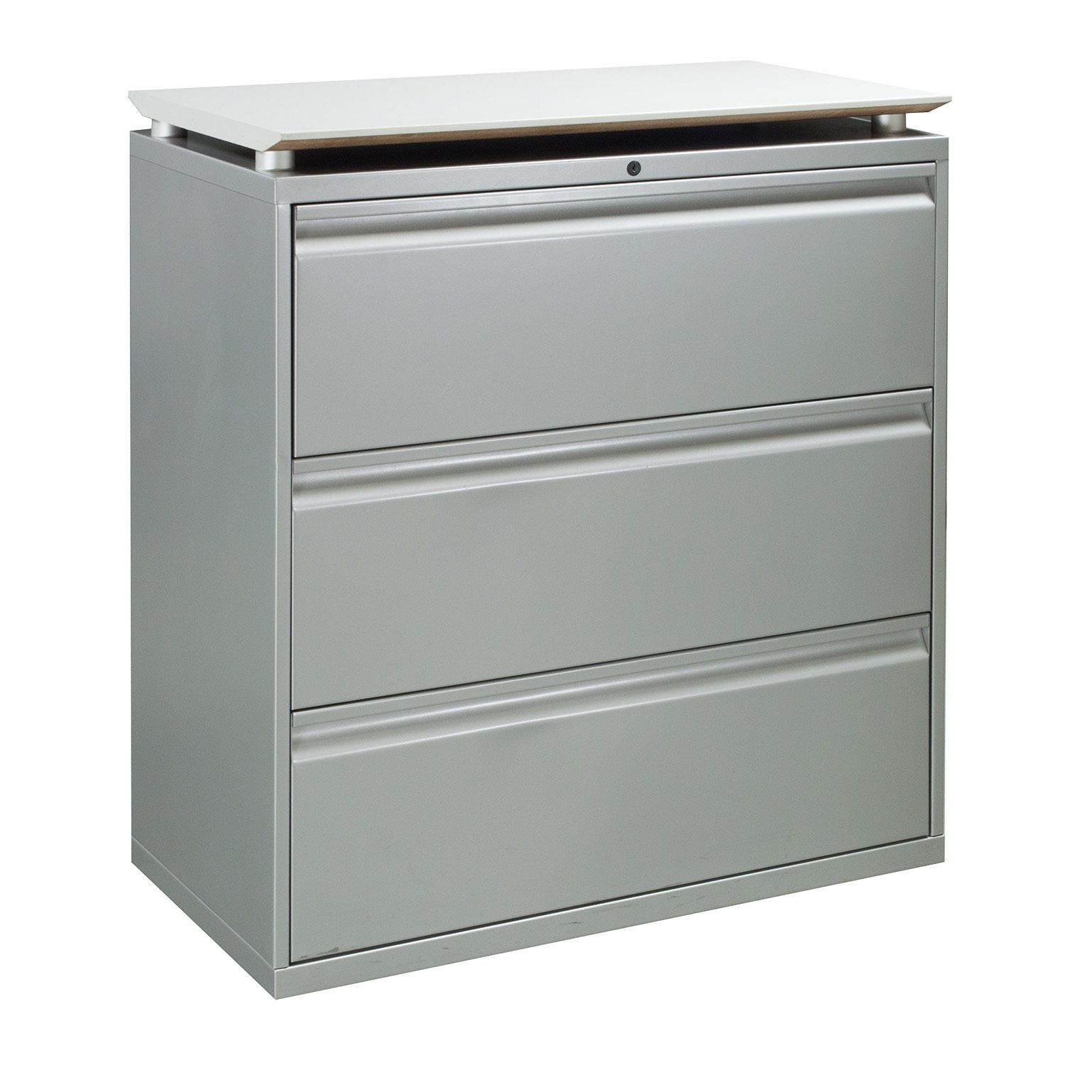 Knoll Calibre Used 3 Drawer Lateral File with Top, Silver National