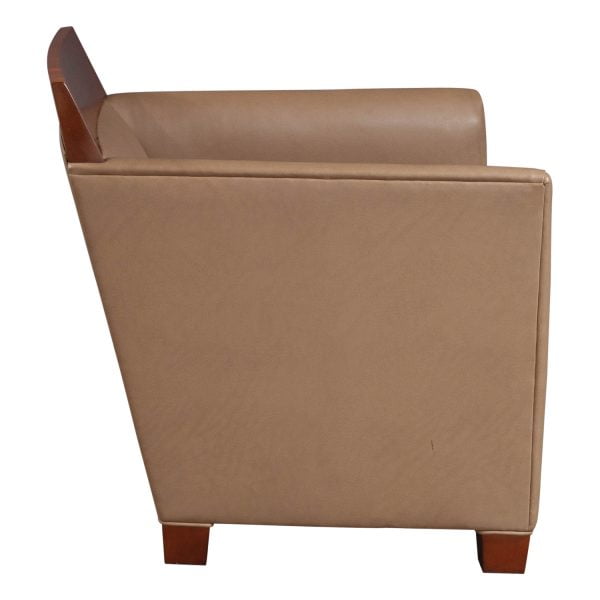 Leather Used Reception Chair, Brown National Office Interiors and Liquidators