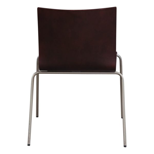 Leland M2 Used Wood Stacking Chair, Mahogany National Office