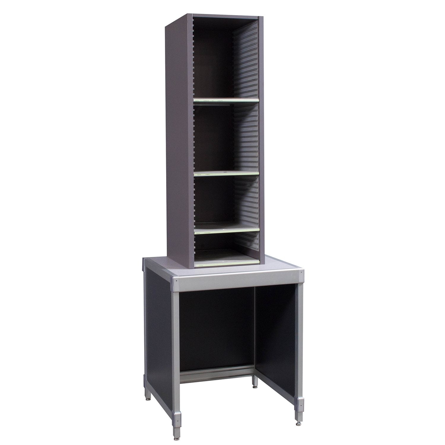 Laminate Used Mail Sorter Storage Desk, Gray National Office