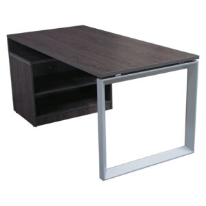 Manhattan 32x66 Laminate Desk with Open Bookcase, Cashmere Gray