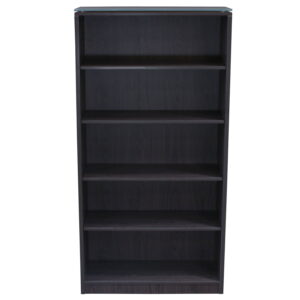 Manhattan 70 In 5 Shelf Laminate Bookcase with Glass Top, Cashmere Gray