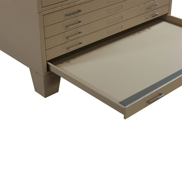 Mayline PlanHold Used 10 Drawer Flat Files, Putty National Office