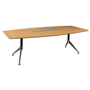 Morgan 6 Foot Melamine Boat Shaped Conference Table, Zebra