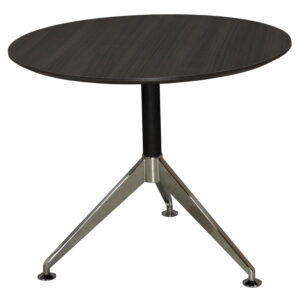 Morgan 35 in Round Melamine Top Meeting Table, Gray