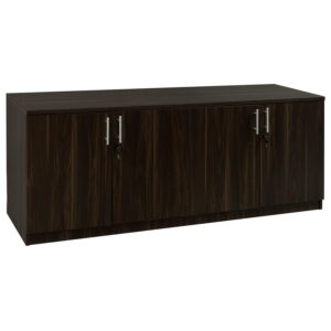 Denmark Laminate 4 Door Storage Credenza, American Walnut