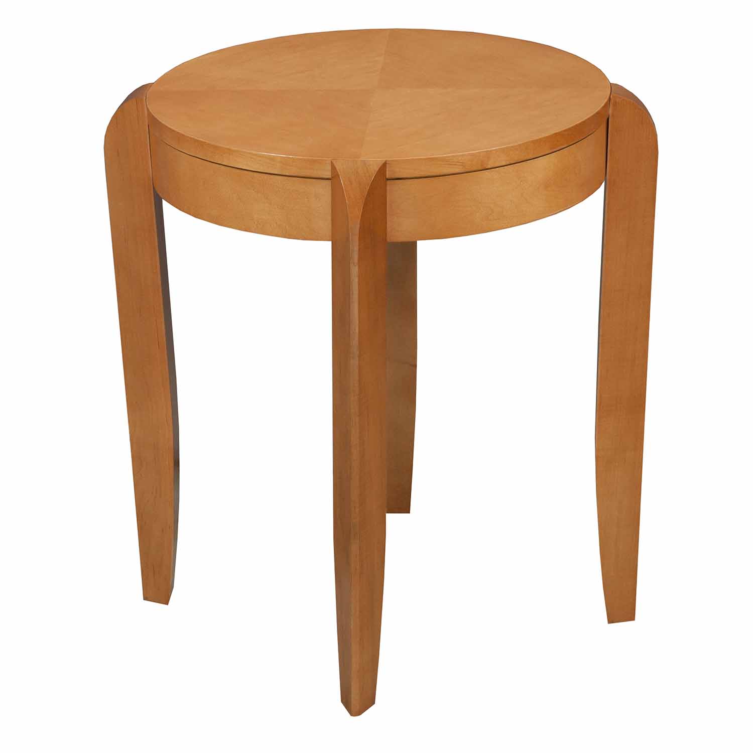 OFS Used 18 Inch Round Veneer End Table, Light Cherry National Office