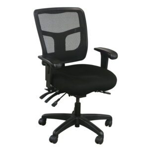 Office Master YS72 Used Mesh Mid Back Task Chair, Black