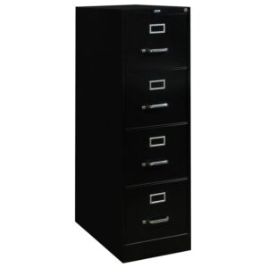 Staples Used Letter Sized 4 Drawer Vertical File, Black