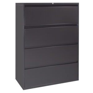 Steelcase Used 4 Drawer 36 Inch Lateral File, Gray