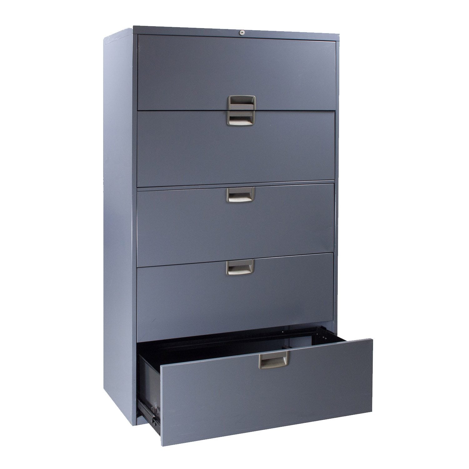 Steelcase Used 5 Drawer Lateral File 36 Inch, Gray National Office