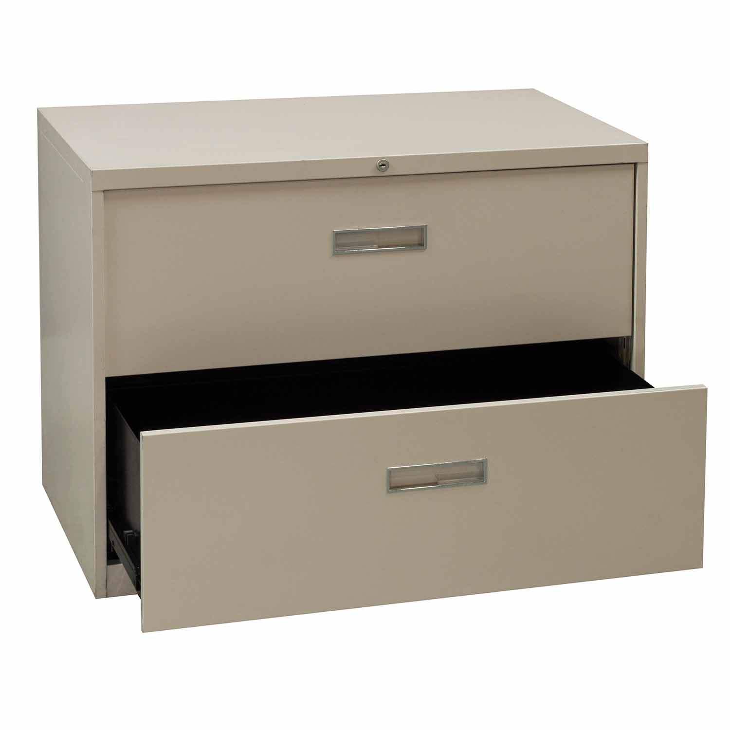 Steelcase 800 Series 2 Drawer Used 36 Inch Lateral File, Putty