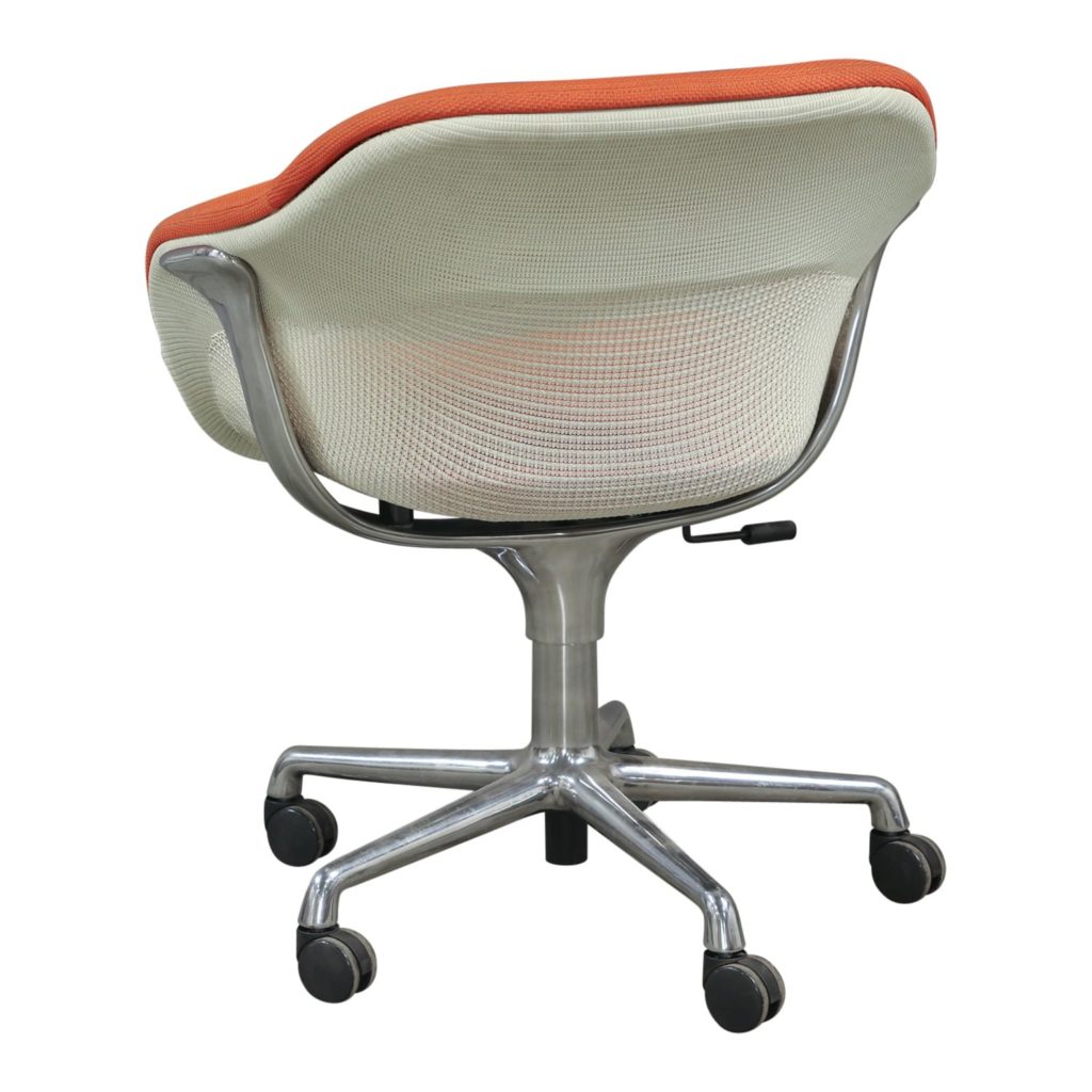 Steelcase Coalesse SW1 Used Lounge Chair, Orange and Cream Mesh National Office Interiors and