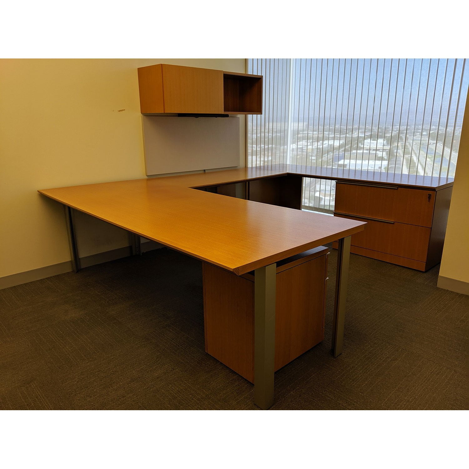 Steelcase Elective Elements Used U-Shape Desk Right Return, Maple ...