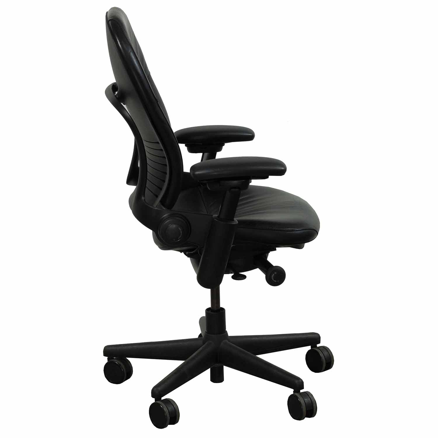 Steelcase Leap V1 Used Leather Task Chair, Black National Office