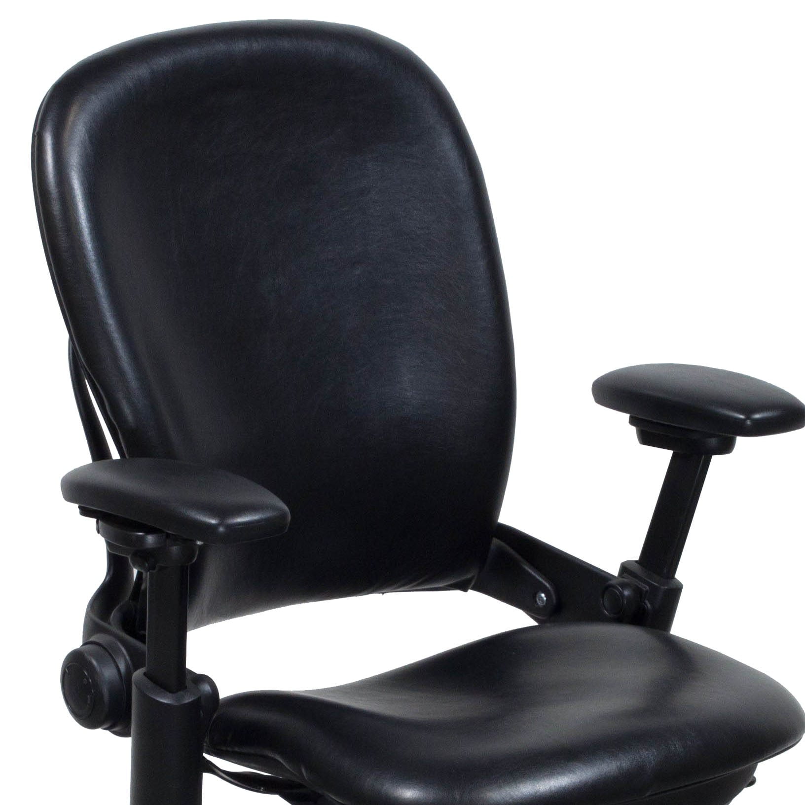 Steelcase Leap Used Leather V1 Task Chair, Black - National Office