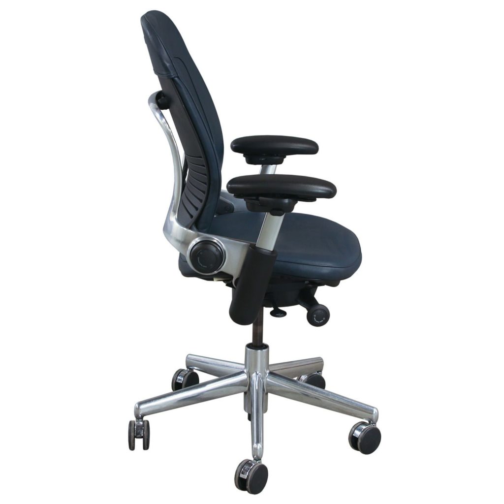 Steelcase Leap Used Leather Task Chair, Blue - National Office