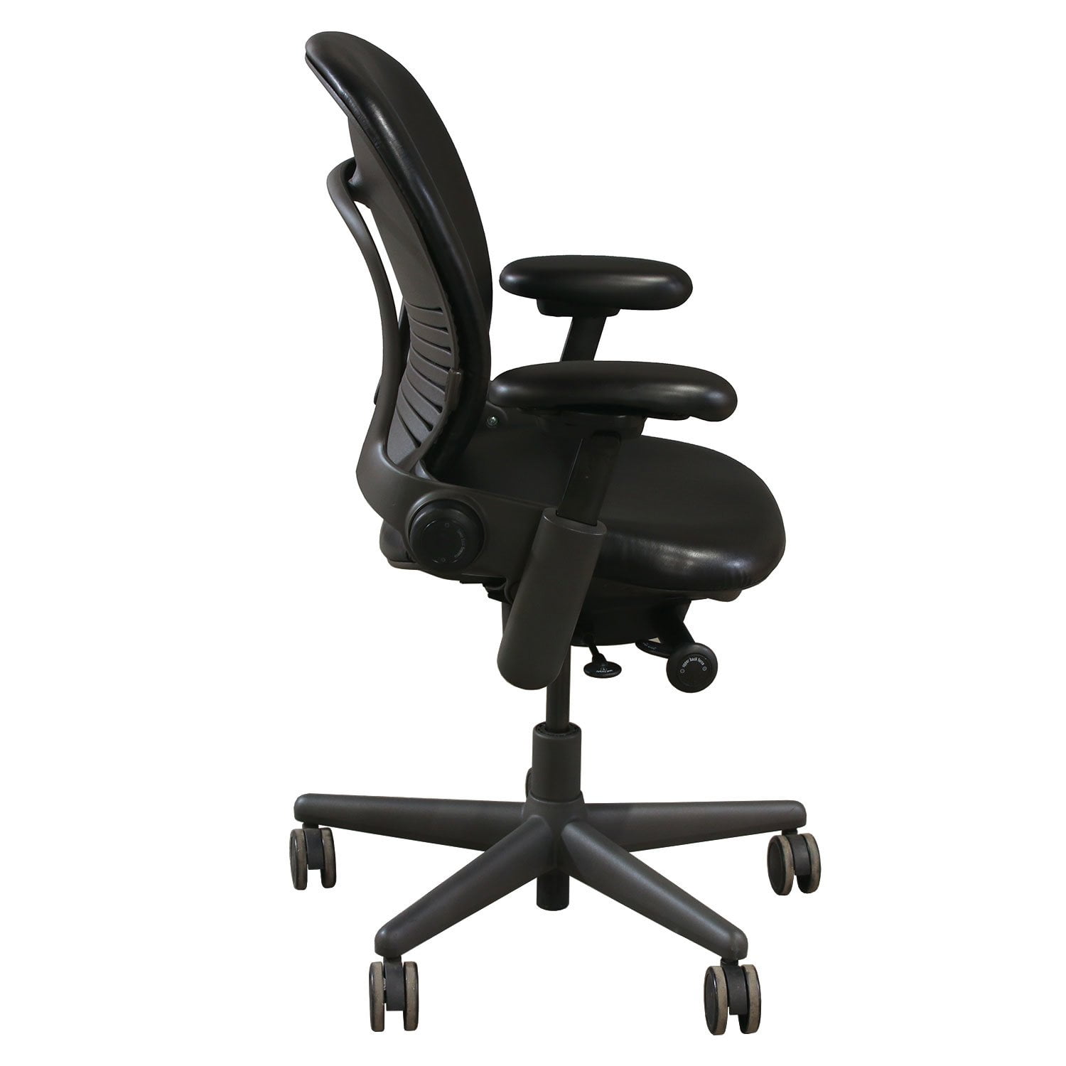 Steelcase Leap V1 Used Leather Task Chair, Black National Office