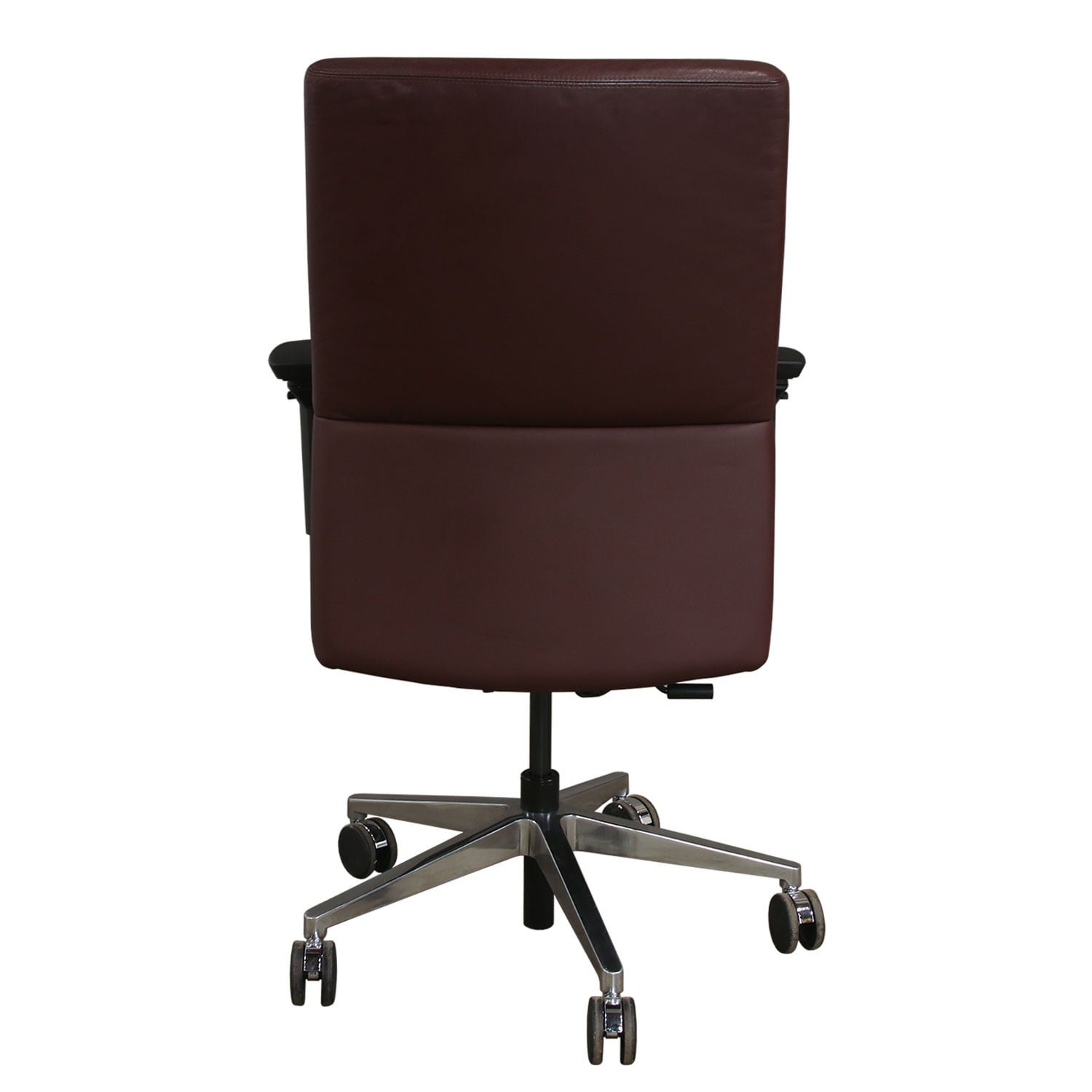 Steelcase Siento Used Leather Task Chair, Mahogany National Office
