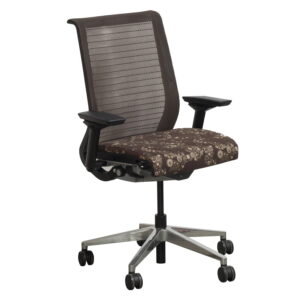 Steelcase Think Used Mesh Back Task Chair, Brown Circle Pattern