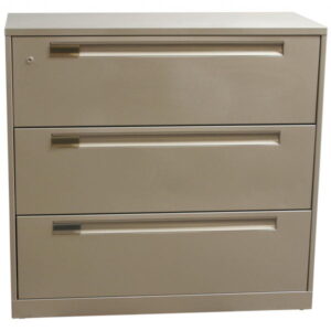 Steelcase Used 3 Drawer 42 Inch Lateral File, Putty
