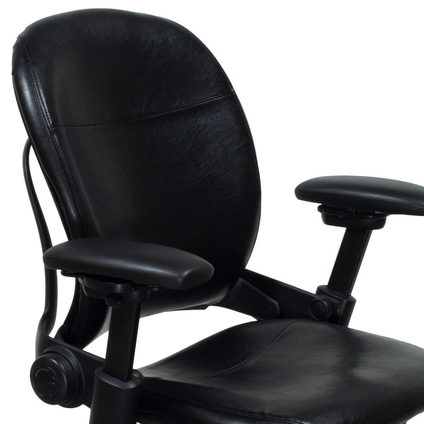 Steelcase Leap Used Leather Task Chair, Black National Office