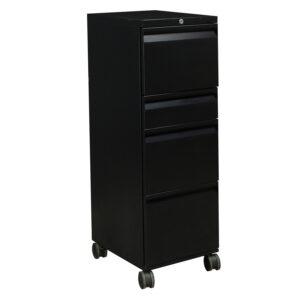 Teknion Used 4 Drawer Mobile Vertical File, Black