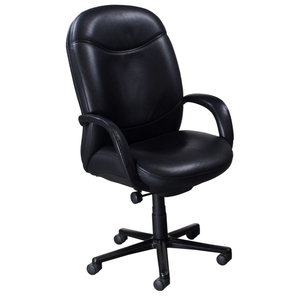 Steelcase Vecta Indy Used Leather Conference Chair, Black - National