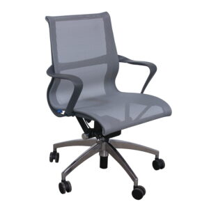 Wave by goSIT Mesh Executive Chair w Aluminium Base, Gray