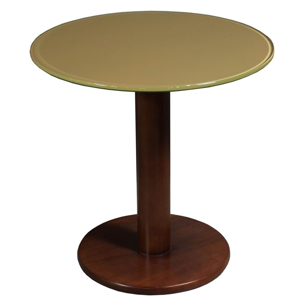 Used 24 Inch Wood Round Glass Table Cherry National Office Interiors   Yellow Glass Table 01 1024x1024 